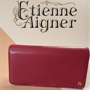 Etienne Aigner Red Leather Wallet